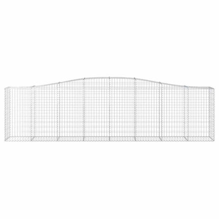 Gabioner bågformade 9 st 400x50x100/120 cm galvaniserat järn