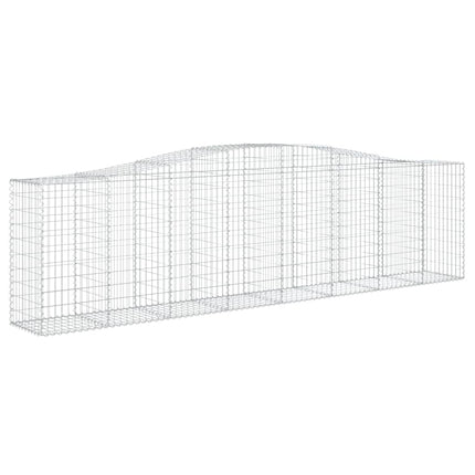 Gabioner bågformade 20 st 400x50x100/120 cm galvaniserat järn