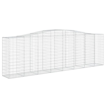 Gabioner bågformade 9 st 400x50x120/140 cm galvaniserat järn