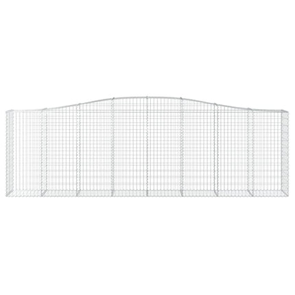 Gabioner bågformade 10 st 400x50x120/140 cm galvaniserat järn