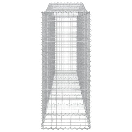 Gabioner bågformade 20 st 400x50x120/140 cm galvaniserat järn
