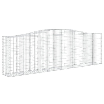 Gabioner bågformade 25 st 400x50x120/140 cm galvaniserat järn