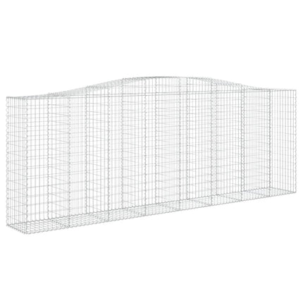 Gabioner bågformade 6 st 400x50x140/160 cm galvaniserat järn