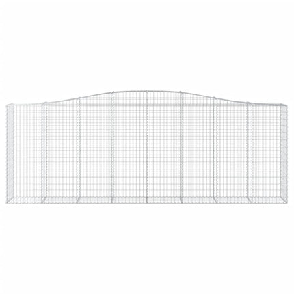 Gabioner bågformade 9 st 400x50x140/160 cm galvaniserat järn