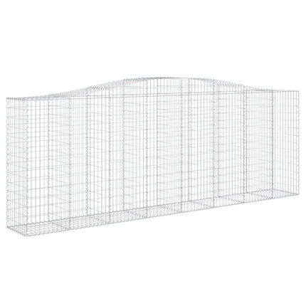 Gabioner bågformade 10 st 400x50x140/160 cm galvaniserat järn