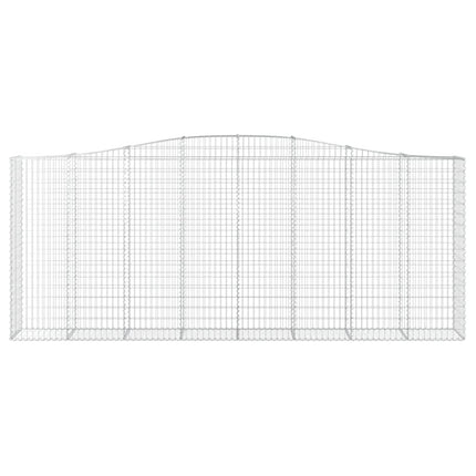 Gabion bågformad 2 st 400x50x160/180 cm galvaniserat järn