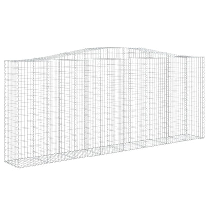 Gabion bågformad 3 st 400x50x160/180 cm galvaniserat järn