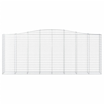 Gabion bågformad 7 st 400x50x160/180 cm galvaniserat järn