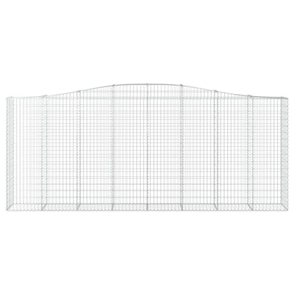 Gabion bågformad 8 st 400x50x160/180 cm galvaniserat järn