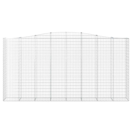 Gabioner bågformade 3 st 400x50x200/220 cm galvaniserat järn
