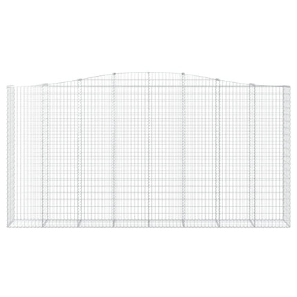 Gabioner bågformade 7 st 400x50x200/220 cm galvaniserat järn