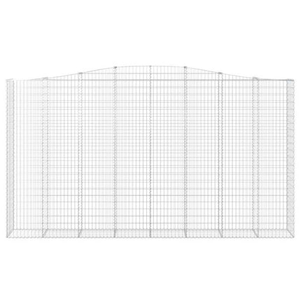 Gabioner bågformade 6 st 400x50x220/240 cm galvaniserat järn