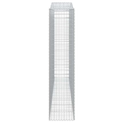 Gabioner bågformade 6 st 400x50x220/240 cm galvaniserat järn