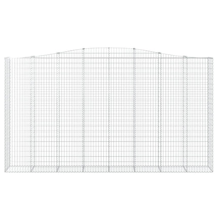 Gabioner bågformade 7 st 400x50x220/240 cm galvaniserat järn
