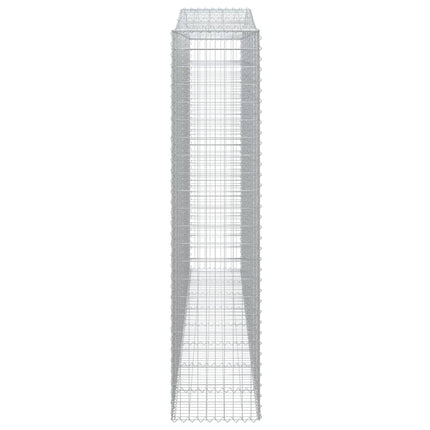 Gabioner bågformade 7 st 400x50x220/240 cm galvaniserat järn
