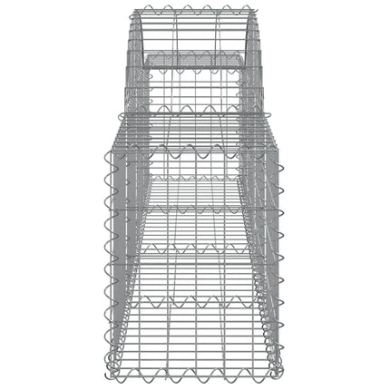 Gabion bågformad 12 st 200x30x40/60 cm galvaniserat järn