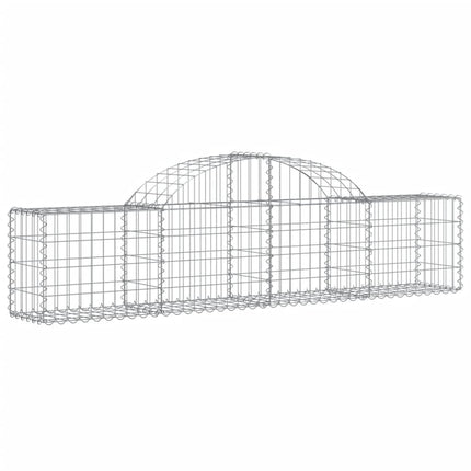 Gabion bågformad 13 st 200x30x40/60 cm galvaniserat järn