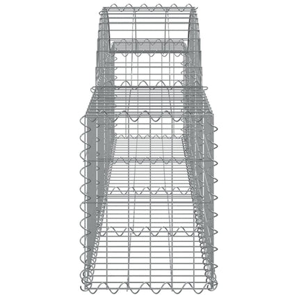 Gabion bågformad 15 st 200x30x40/60 cm galvaniserat järn