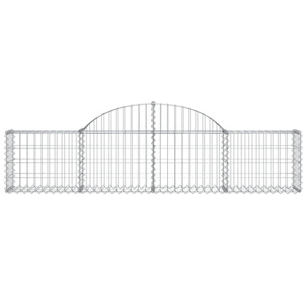 Gabion bågformad 20 st 200x30x40/60 cm galvaniserat järn