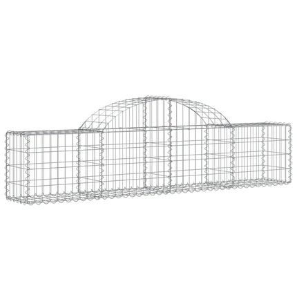 Gabion bågformad 25 st 200x30x40/60 cm galvaniserat järn