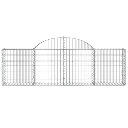 Gabioner bågformade 6 st 200x30x60/80 cm galvaniserat järn