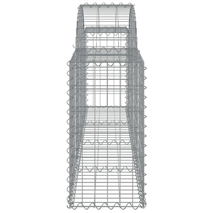 Gabioner bågformade 6 st 200x30x60/80 cm galvaniserat järn