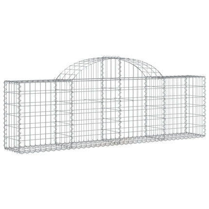 Gabioner bågformade 10 st 200x30x60/80 cm galvaniserat järn