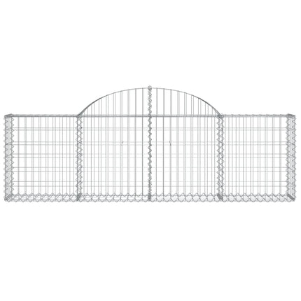 Gabioner bågformade 10 st 200x30x60/80 cm galvaniserat järn