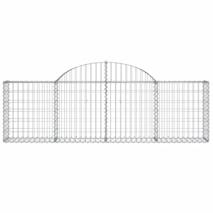 Gabioner bågformade 15 st 200x30x60/80 cm galvaniserat järn