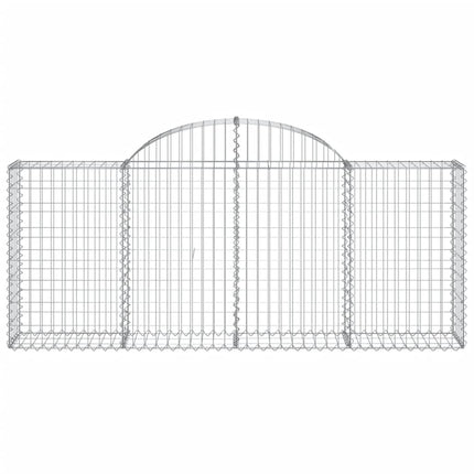 Gabioner bågformade 20 st 200x30x80/100 cm galvaniserat järn