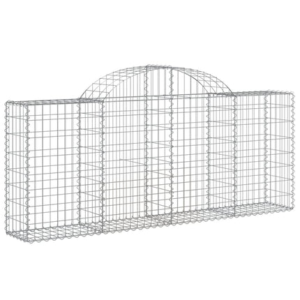 Gabioner bågformade 40 st 200x30x80/100 cm galvaniserat järn