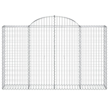 Gabioner bågformade 13 st 200x30x120/140 cm galvaniserat järn