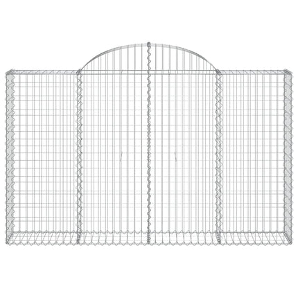 Gabioner bågformade 20 st 200x30x120/140 cm galvaniserat järn