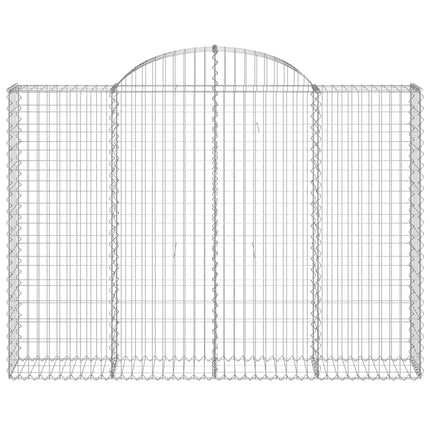Gabioner bågformade 4 st 200x30x140/160 cm galvaniserat järn