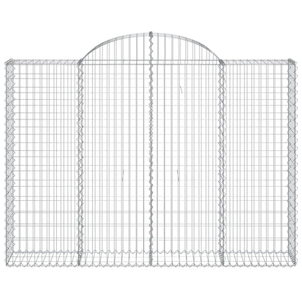 Gabioner bågformade 7 st 200x30x140/160 cm galvaniserat järn