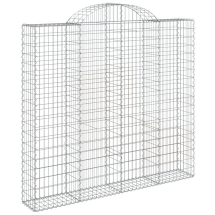 Gabioner bågformade 5 st 200x30x180/200 cm galvaniserat järn