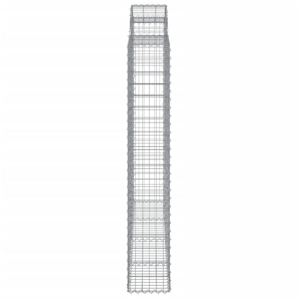 Gabioner bågformade 6 st 200x30x180/200 cm galvaniserat järn