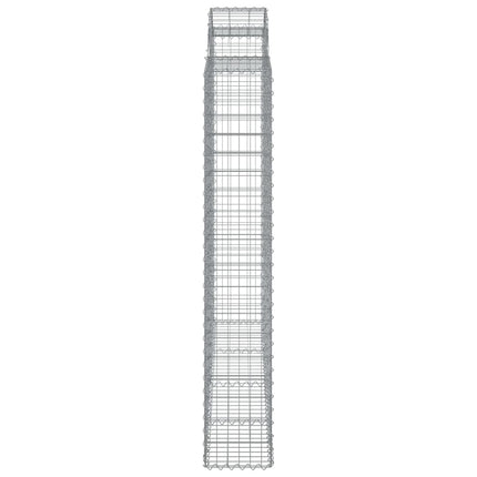 Gabioner bågformade 7 st 200x30x180/200 cm galvaniserat järn