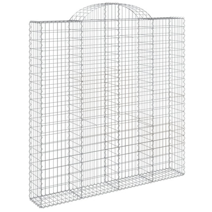 Gabioner bågformade 4 st 200x30x200/220 cm galvaniserat järn
