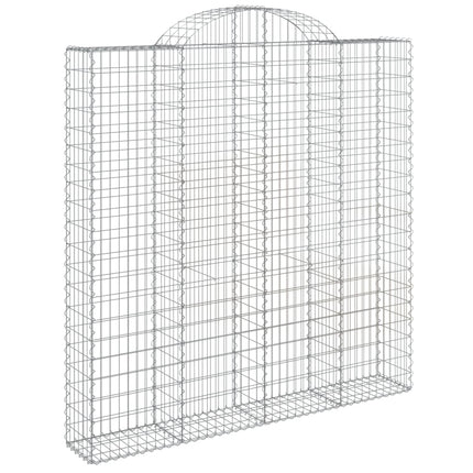 Gabioner bågformade 6 st 200x30x200/220 cm galvaniserat järn