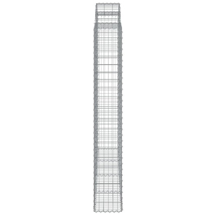 Gabioner bågformade 6 st 200x30x200/220 cm galvaniserat järn