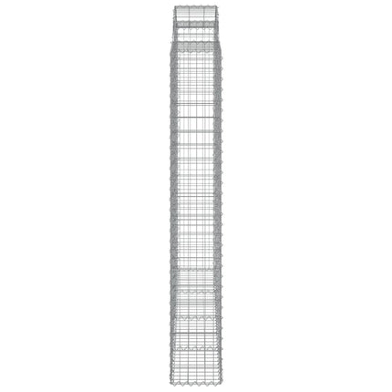 Gabioner bågformade 7 st 200x30x200/220 cm galvaniserat järn