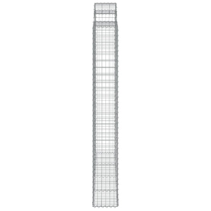 Gabioner bågformade 6 st 200x30x220/240 cm galvaniserat järn