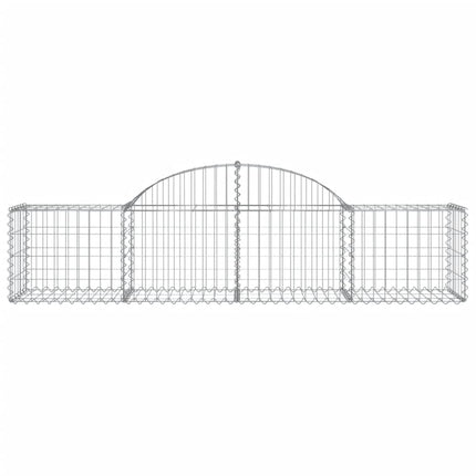 Gabioner bågformade 6 st 200x50x40/60 cm galvaniserat järn