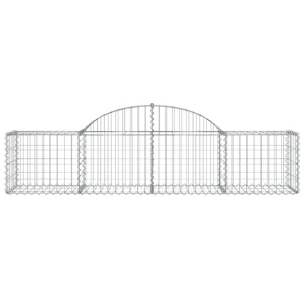 Gabioner bågformade 9 st 200x50x40/60 cm galvaniserat järn