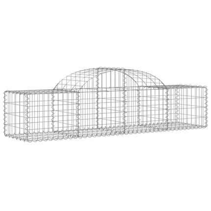 Gabioner bågformade 10 st 200x50x40/60 cm galvaniserat järn