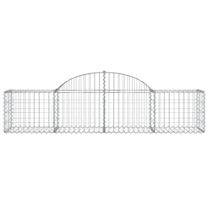 Gabioner bågformade 13 st 200x50x40/60 cm galvaniserat järn