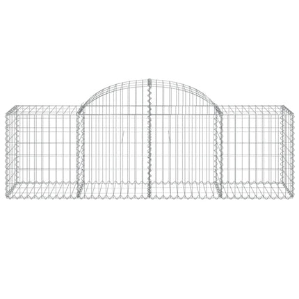 Gabioner bågformade 2 st 200x50x60/80 cm galvaniserat järn