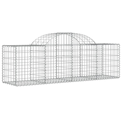 Gabioner bågformade 3 st 200x50x60/80 cm galvaniserat järn