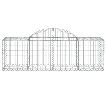 Gabioner bågformade 3 st 200x50x60/80 cm galvaniserat järn
